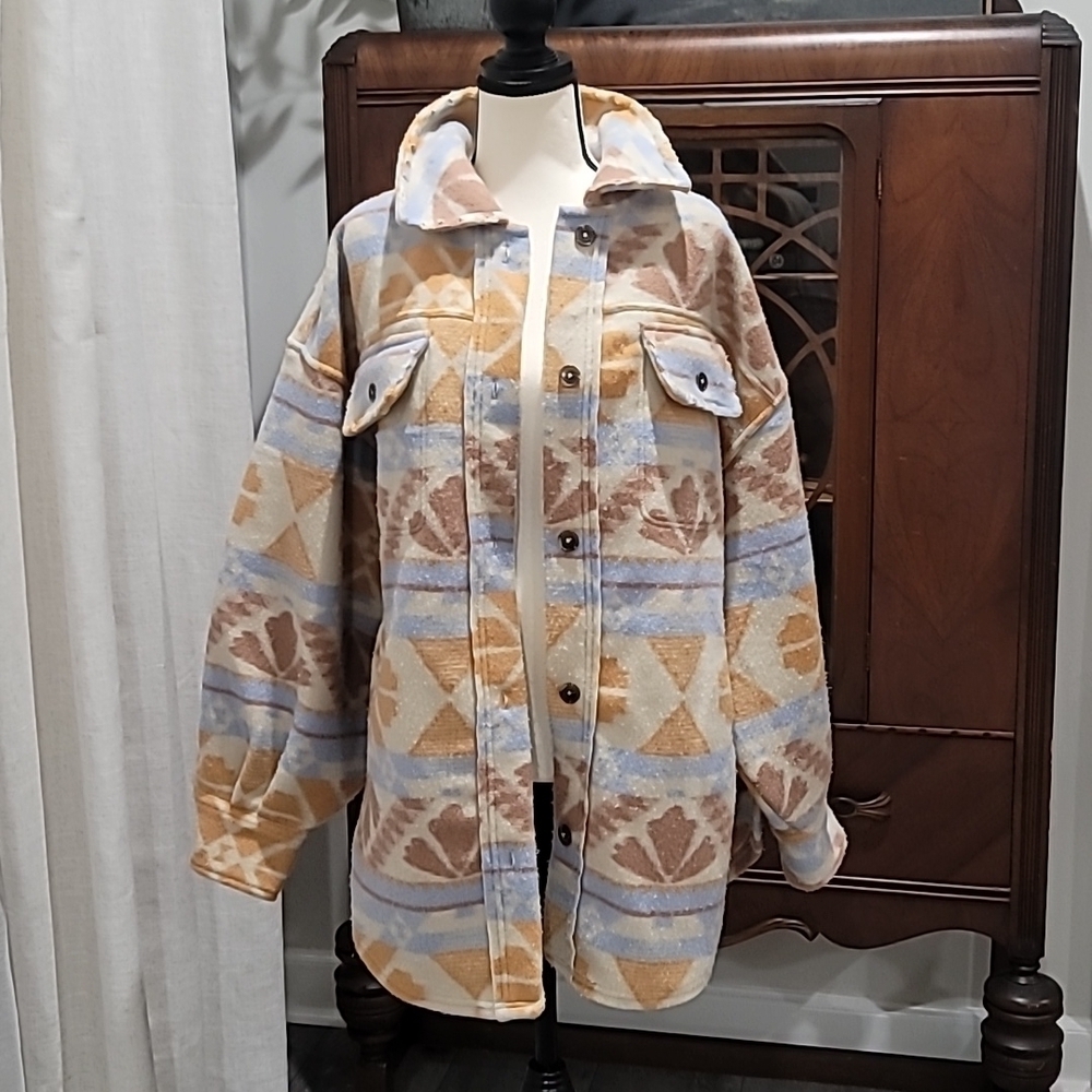 Free People Ruby Jacquard Jacket in Sedona Combo Size S - Picture 6 of 17